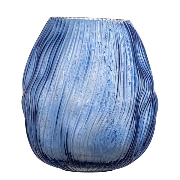 Синя стъклена ваза Leyla - Bloomingville