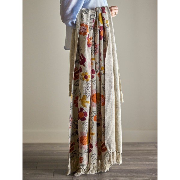 Одеяло със смес от памук 130x160 cm Vivielle – Bloomingville-image-4