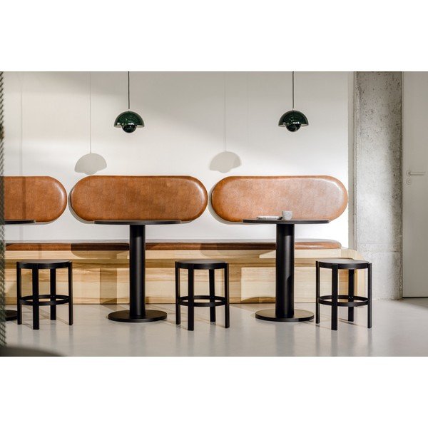 Кръгла трапезна маса с дъбов плот ø 65 cm Sool – noo.ma-image-4