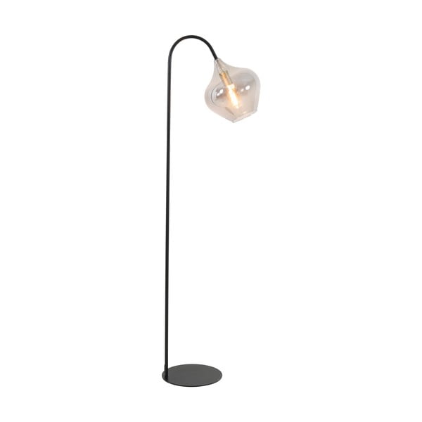 Черна подова лампа (височина 160 cm) Rakel - Light & Living