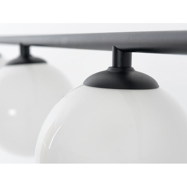 Черна висяща лампа със стъклен абажур 142x142 cm Catkin - CustomForm-image-3