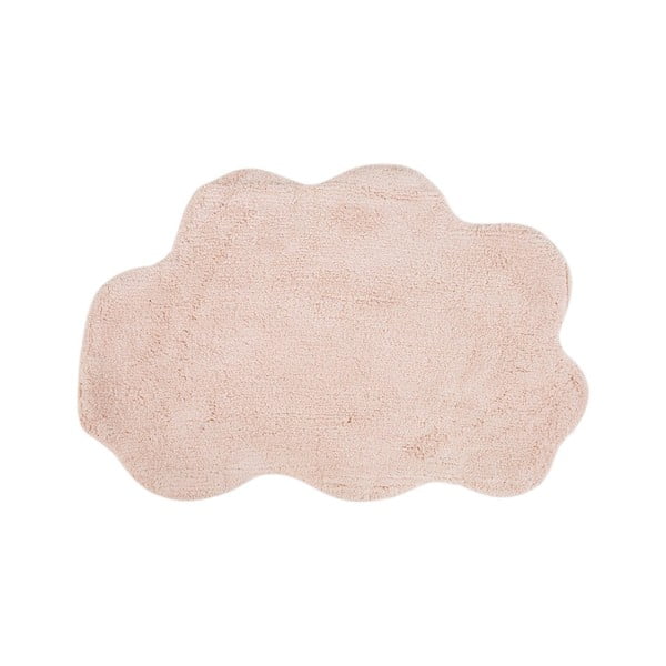 Розов памучен килим за баня Cloud - Foutastic