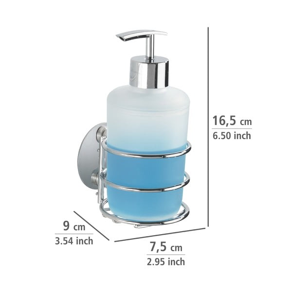 Сив самозалепващ се комплект аксесоари за баня от неръждаема стомана Turbo-Loc – Wenko-image-3