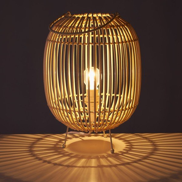 Настолна лампа от ратан в естествен цвят с абажур от ратан (височина 30,5 cm) Natural Way - Casa Selección-image-1
