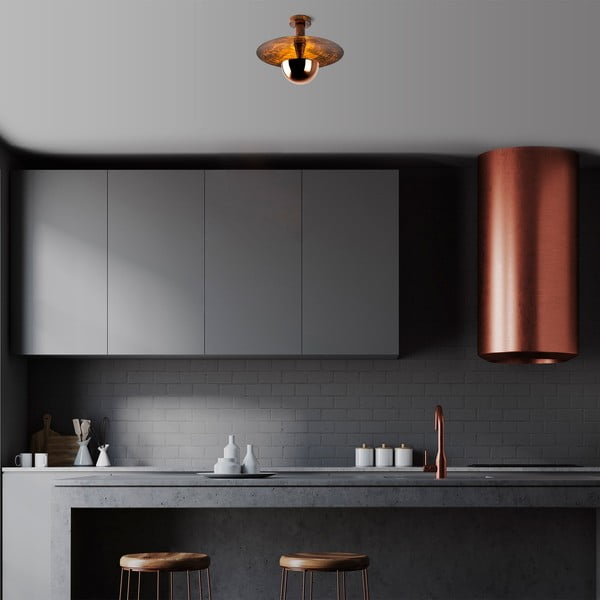 Осветително тяло за таван в меден цвят с метален абажур ø 38 cm Kurt – Opviq lights-image-4
