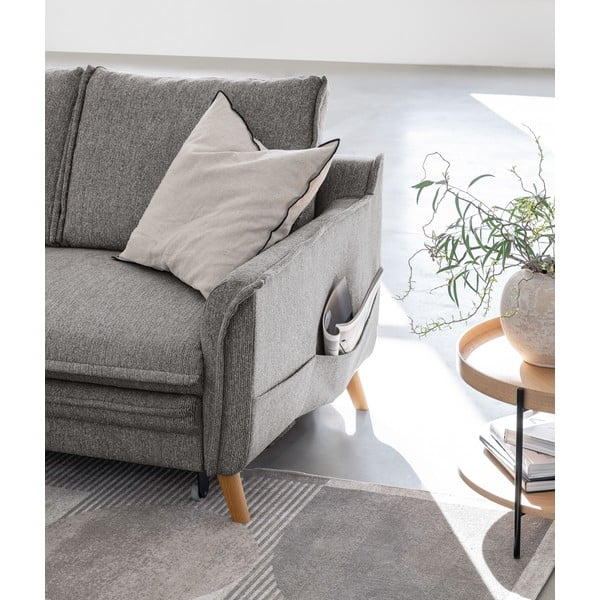 Сив разтегателен ъглов диван (ляв ъгъл) Charming Charlie – Miuform-image-4