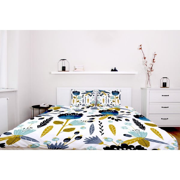 Спално бельо от памучен сатен , 200 x 200 cm Cross the Flower - Butter Kings-image-1