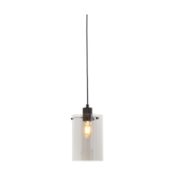 Черна лампа за таван със стъклен абажур ø 15 cm Vancouver - Light & Living