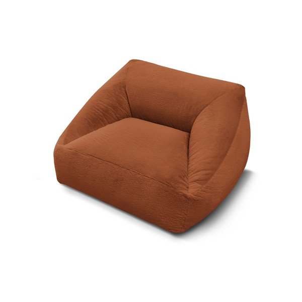 Оранжев пуф от изкуствен косъм Lilibet – Bobochic Paris-image-4