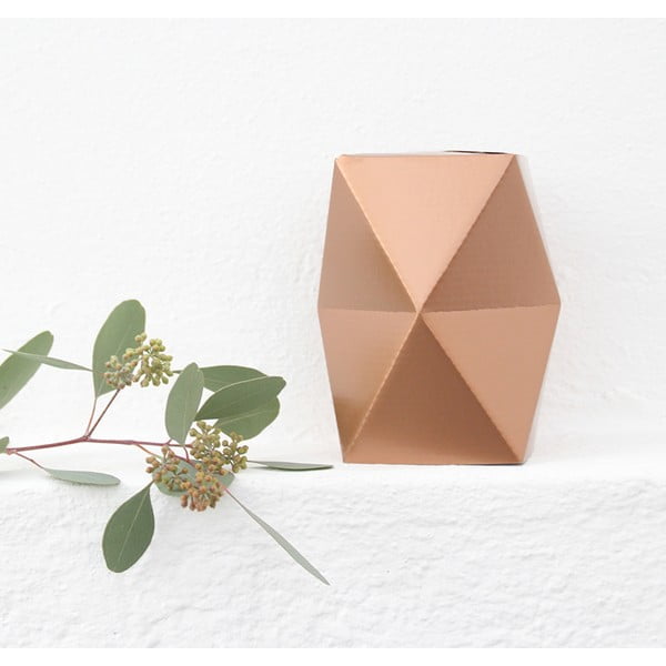 Skládací origami váza SNUG.Low Copper