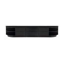Черен TV комплект от масивен бор 206x40 cm Finca – WOOOD