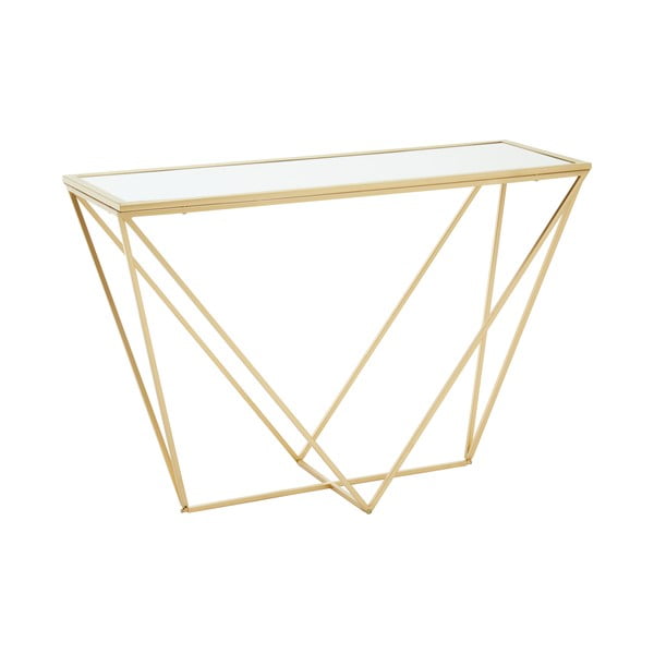 Конзолна маса със стъклен плот в златисто 40x120 cm Farran - Premier Housewares-image-3