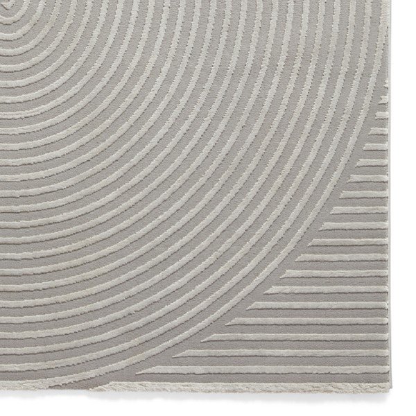 Светлосив килим от рециклирани влакна подходящ за пране 160x230 cm Flores – Think Rugs-image-4