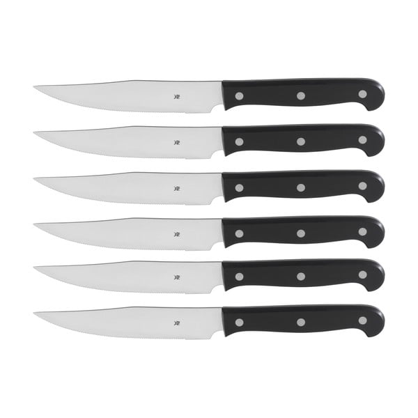 Комплект от 6 стоманени ножа за пържоли Kansas - WMF