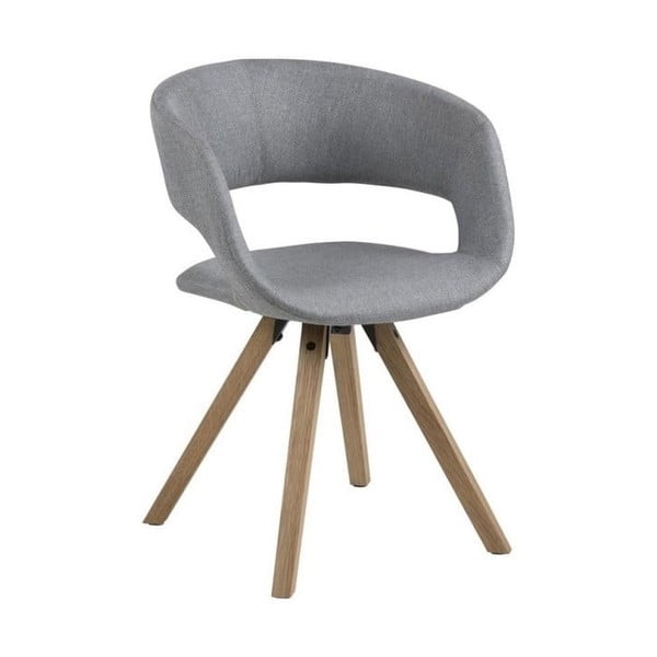 Сив трапезен стол с дървени крака Corsica Grace - Actona