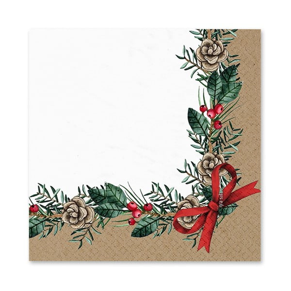 Салфетки в комплект от 20 бр. 33x33 cm Christmas Bow – Homéa