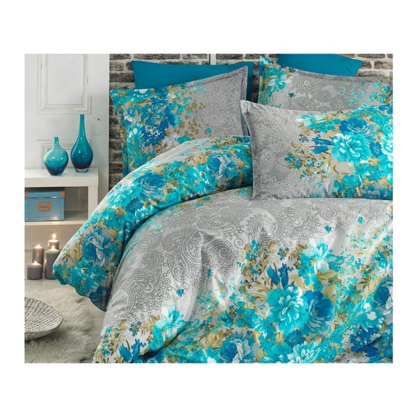 Комплект памучно спално бельо и чаршафи Caliente, 160 x 220 cm - Unknown