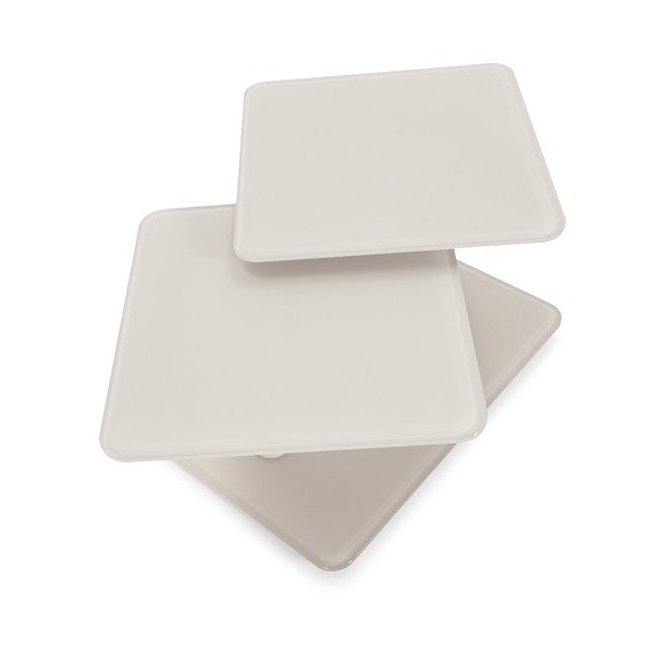 Кремава стъклена масичка за кафе 54x115 cm Elvi – Marckeric-image-4