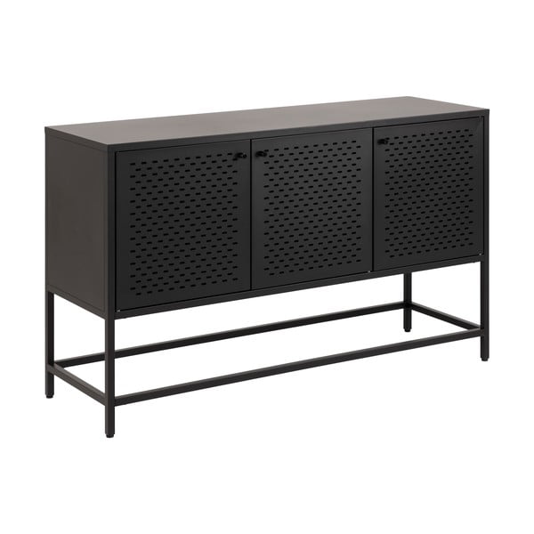 Черен метален нисък скрин 125x75 cm Newcastle – Actona-image-2