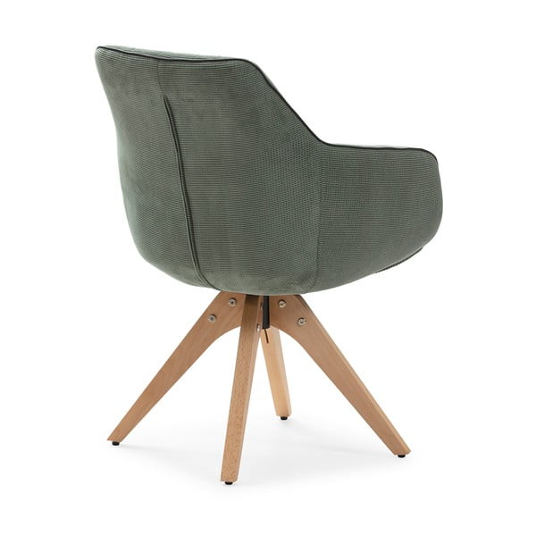 Зелени тапицирани трапезни столове в комплект с подлакътници 2 бр. Donatelo – Marckeric-image-3