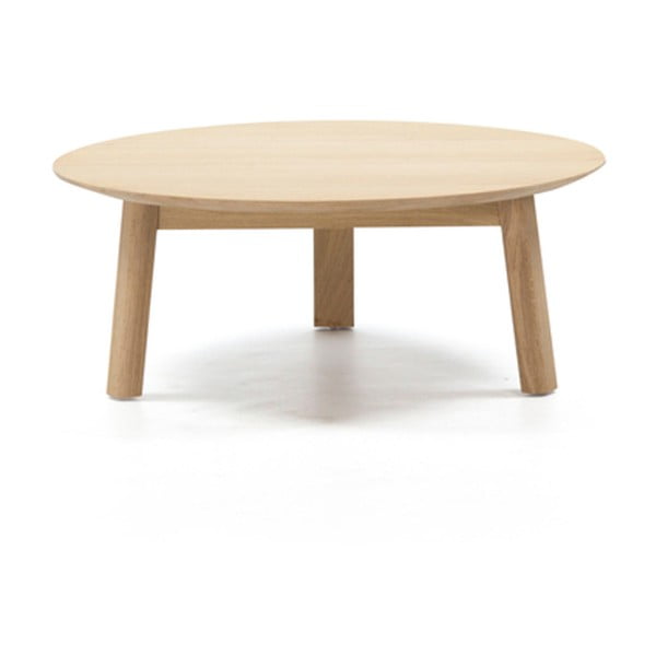 Konferenční stolek z dubového dřeva PLM Barcelona, ⌀ 90 cm