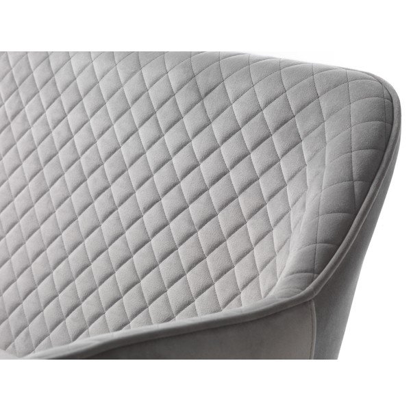 Светлосив кадифен диван 129 cm Berrie – Unique Furniture-image-1