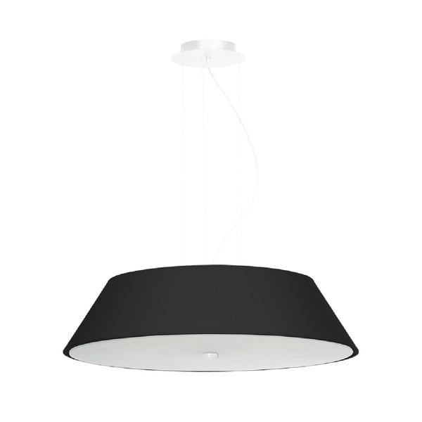 Черно висящо осветително тяло със стъклен абажур ø 60 cm Hektor - Nice Lamps