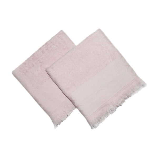Sada 2 růžových ručníků Sehzade, 90 x 50 cm