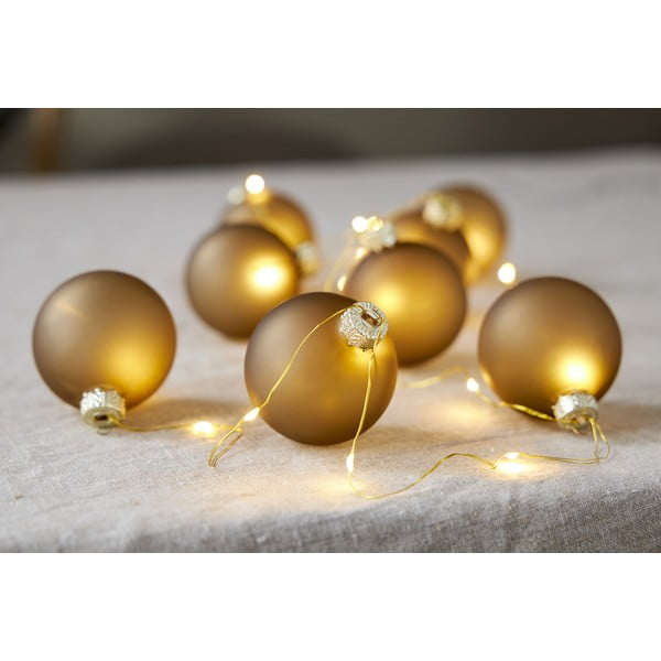 Светлинна декорация с коледен мотив в златист цвят ø 6 см Bliss - Star Trading-image-1