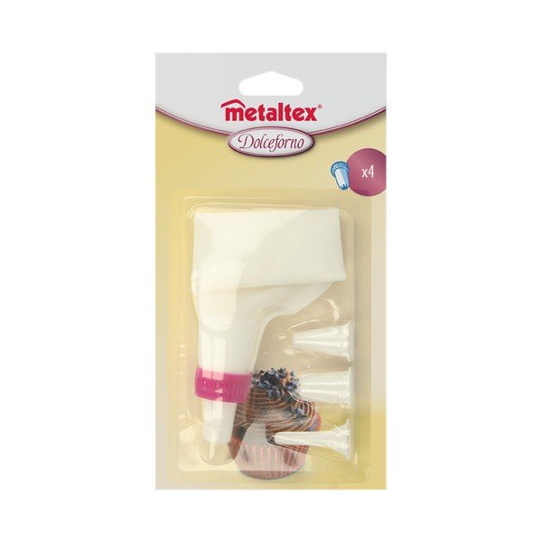 Чанта за декориране с 4 приставки Декорация за торта - Metaltex-image-1