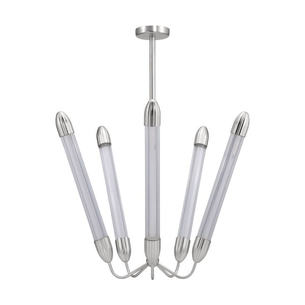 Стоманено висящо осветително тяло в сребрист цвят със стъклен абажур ø 86 cm Lemon Squeeze – UMAGE