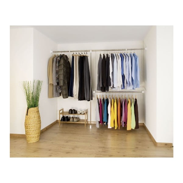 Метална телескопична стойка за дрехи сребърна Garment – Wenko-image-3