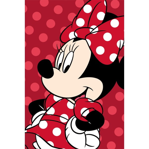 Червено детско одеяло от микроплюш 100x150 cm Minnie - Jerry Fabrics