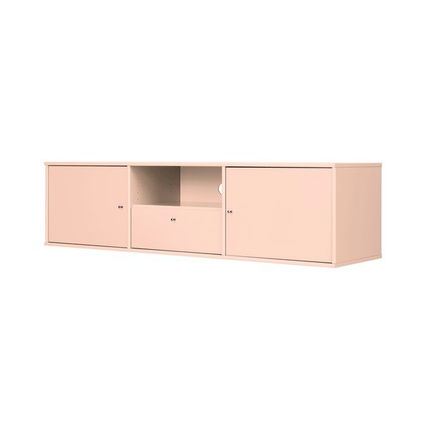 Светлорозова маса за телевизор 161x42x45 cm Mistral – Hammel Furniture-image-1