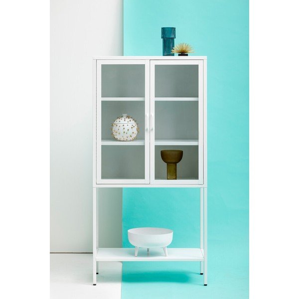 Бяла стоманена витрина 75x150x35 cm Acier – Premier Housewares-image-1