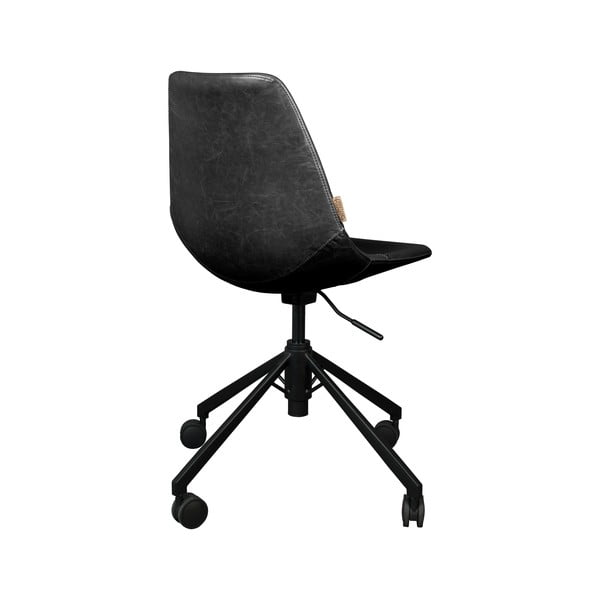 Черен офис стол на колела Franky - Dutchbone-image-4