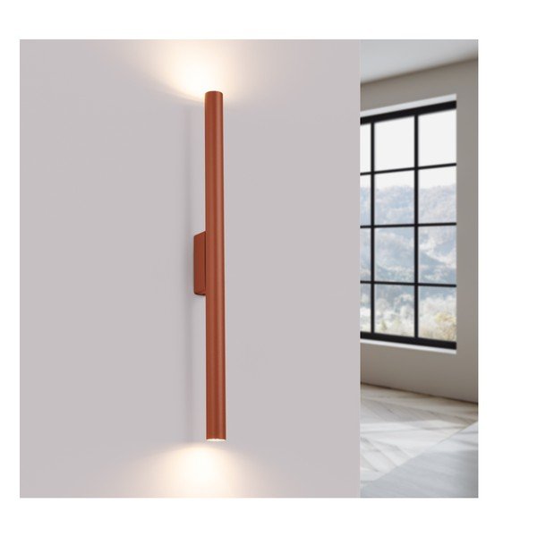 Стенна лампа в тухлен цвят Fideus – Sollux-image-1