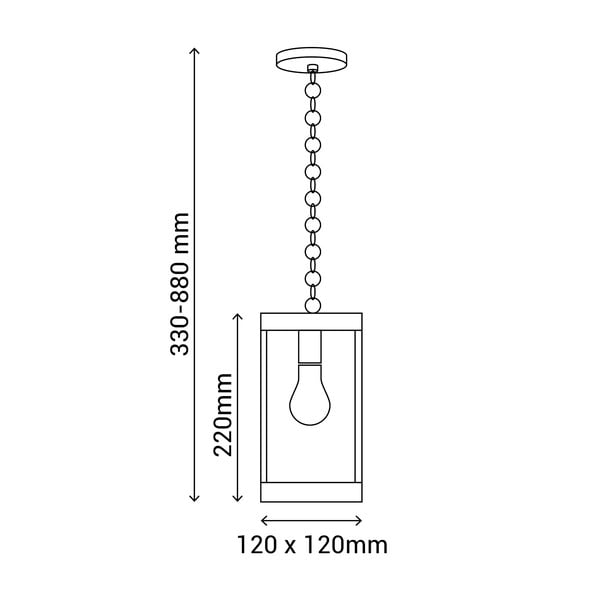 Висящо външно осветително тяло (височина 88 cm) - SULION-image-3