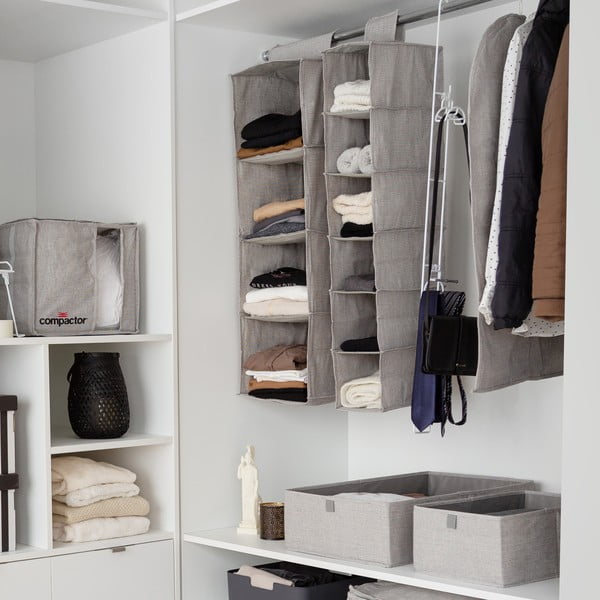 Висящ текстилен органайзер за гардероб Oxford - Compactor-image-2