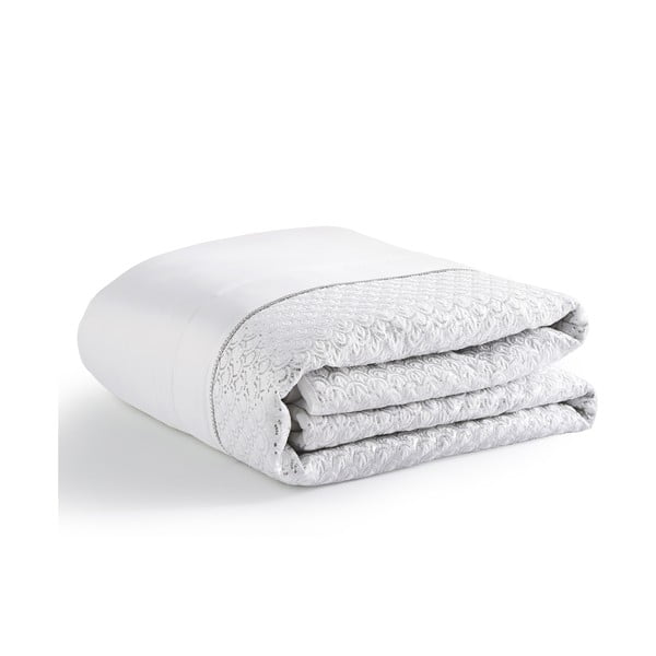 Бяло капитонирано покривало за легло от микросатен 240x260 cm Deco Sequin – Catherine Lansfield-image-2