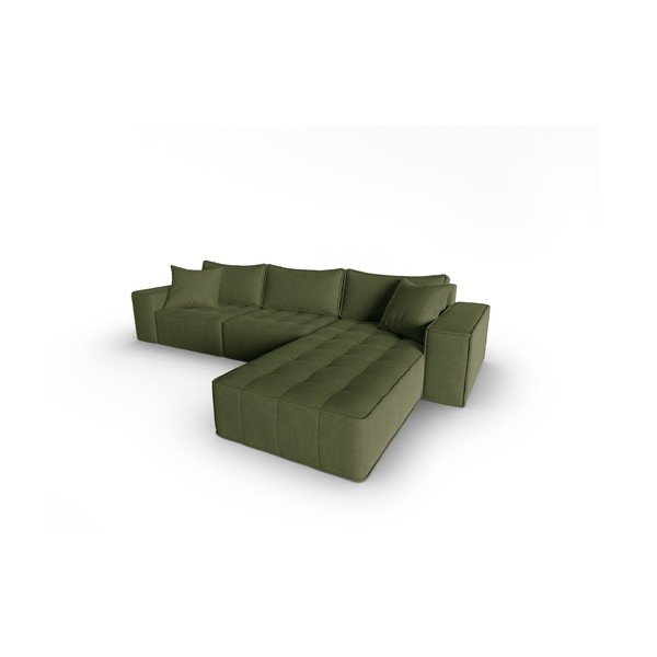 Зелен ъглов диван (десен ъгъл) Mike - Micadoni Home-image-3