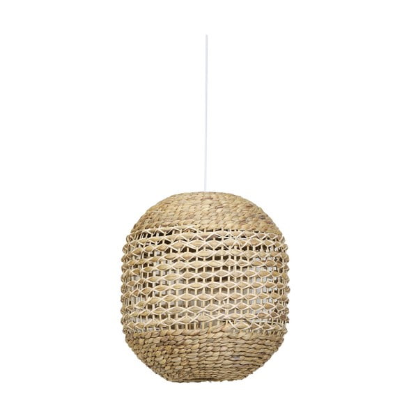 Лампа за таван в естествен цвят с абажур от ратан и морска трева ø 42 cm Tripoli - Light & Living