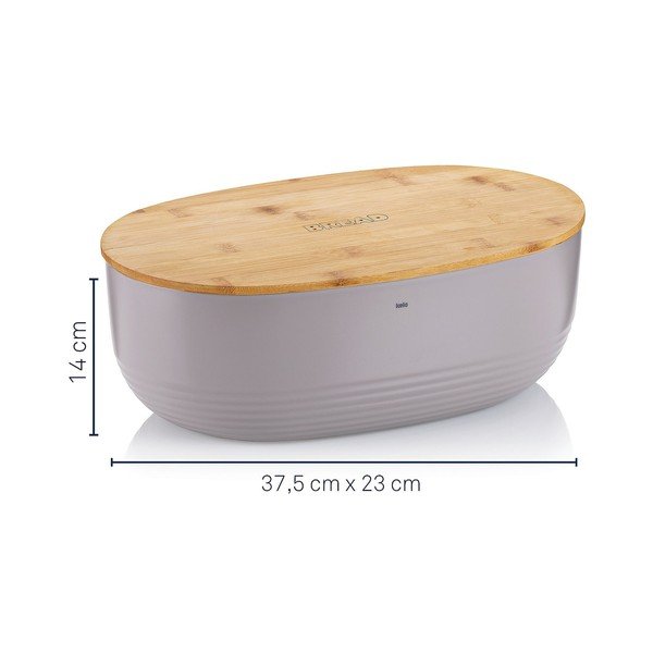 Светлосива кутия за хляб , 37,5 x 23 cm Namur - Kela-image-2