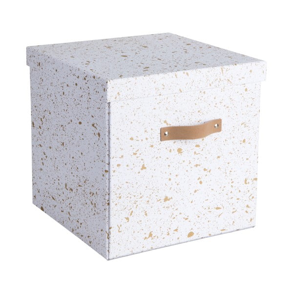 Кутия за съхранение в златисто и бяло Logan - Bigso Box of Sweden