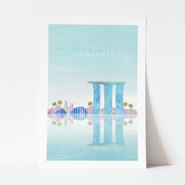 Плакат , 50 x 70 cm Singapore - Travelposter