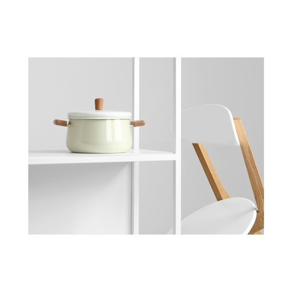 Бяла етажерка за книги , 100 x 110 cm Hyller - CustomForm-image-2