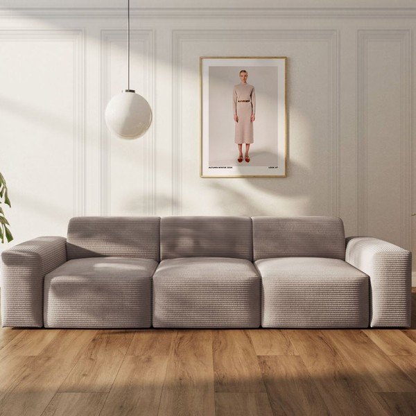 Бежов диван от рипсено кадифе 285 cm Villet – Rodier-image-1