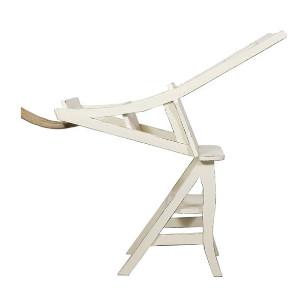 Bílá židle z mahagonového dřeva a skládací žebřík v jednom Biscottini Claudia-image-4