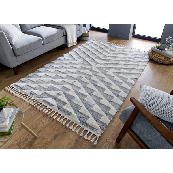 Кремав и сив килим Hampton, 120 x 170 cm - Flair Rugs-image-4