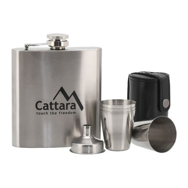 Комплект колба от неръждаема стомана с фуния и шишета , 175 ml - Cattara